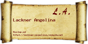 Lackner Angelina névjegykártya